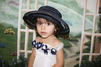 Portrait of cute girl looking away