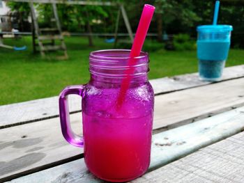 Close-up of drink on table