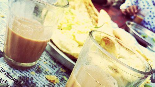 Close-up of food on table
