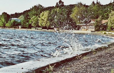 Scenic view of river