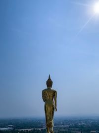 Statue of liberty against clear blue sky