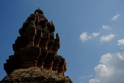 Low angle view of temple against sky