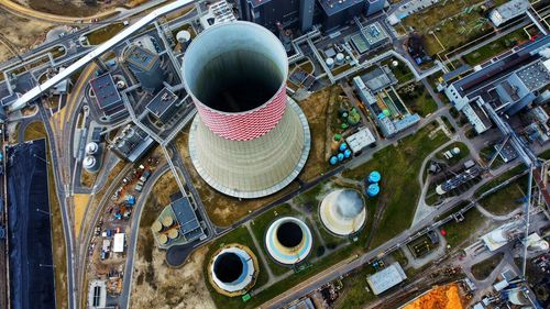 Aerial view of nuclear reactor