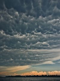 Storm clouds over sea