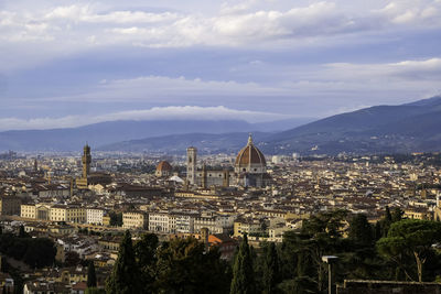 Panoramic view of florence - cattedrale di santa maria del fiore