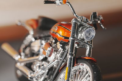 Close-up of motorcycle