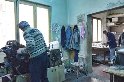 Group of people working in room