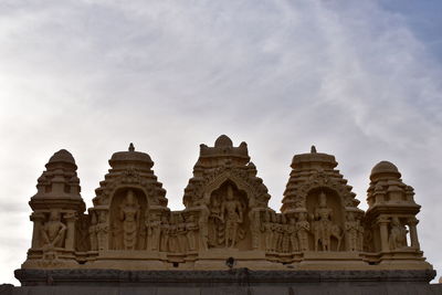 Low angle view of temple against sky