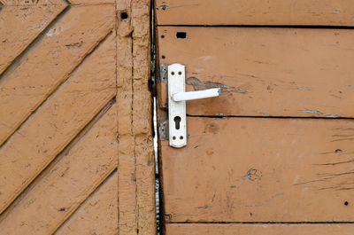 Full frame shot of old door