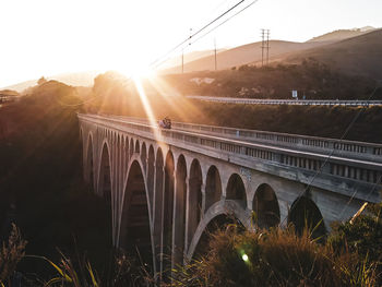 View of bridge against sky during sunset