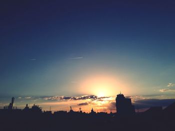 Silhouette of trees at sunset
