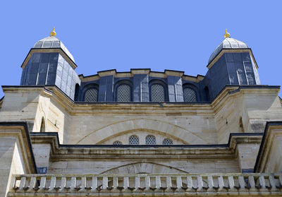 Low angle view of building against clear sky