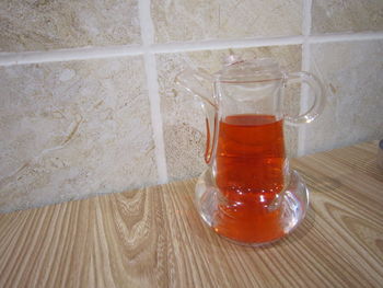 Close-up of drink on table