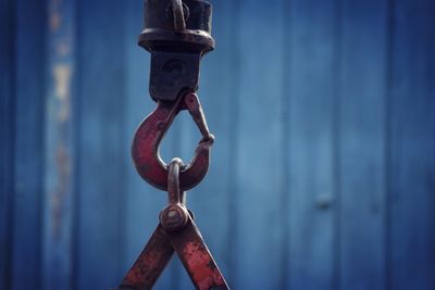 Close-up of rusty metal door