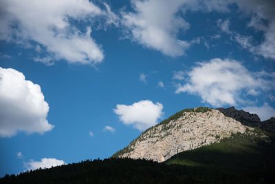 Low angle view of mountain against sky