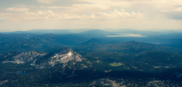 Aerial view of landscape against sky