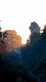 View of rock formations against sky