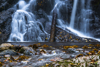 Scenic view of waterfall