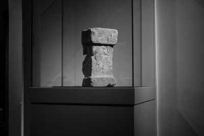 Close-up of stack on table at home