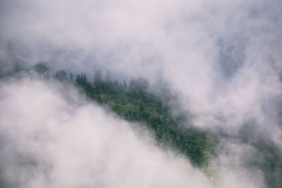 Scenic view of waterfall against sky