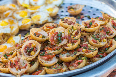 Close-up of meal served in plate