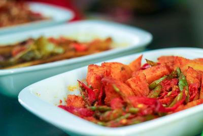 Close-up of food in plate