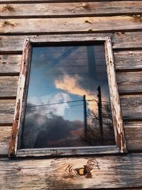 A dog behind the glass