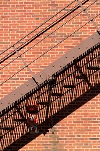 Low angle view of staircase against building