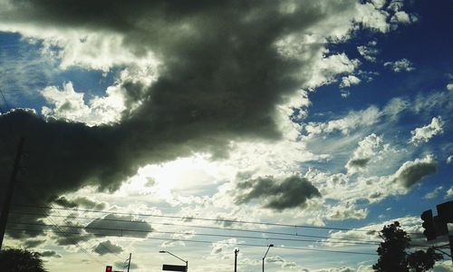 Low angle view of cloudy sky