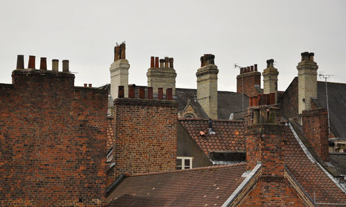 Low angle view of buildings against sky