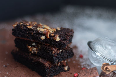 Close-up of chocolate cake