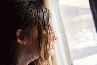 Close-up of young woman