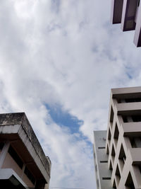 Low angle view of buildings against sky