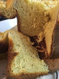 Close-up of bread in plate