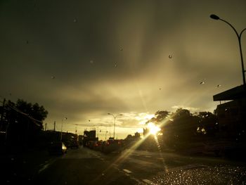 Road at sunset