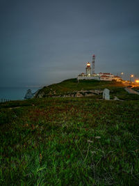 View of lighthouse at seaside