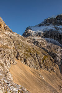 Scenic view of landscape against clear blue sky