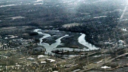 Aerial view of landscape