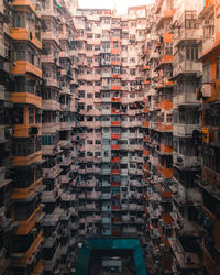 Low angle view of buildings in city