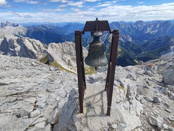 Bell on the mount peralba summit