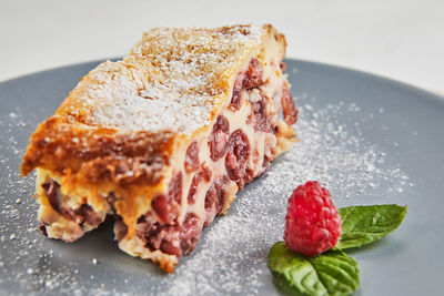 Close-up of dessert in plate