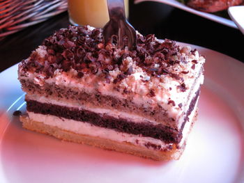 Close-up of cake in plate