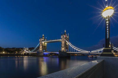 Low angle view of suspension bridge