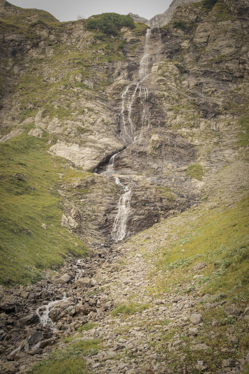 WATER FLOWING THROUGH ROCKS