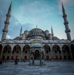 View of historic building against sky in city