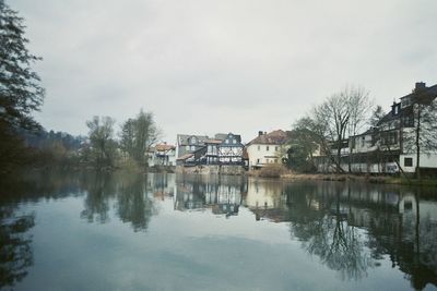 Reflection of built structures in water