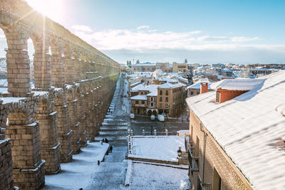 Buildings in city against sky