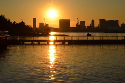 Sunset over river