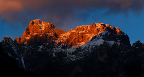 Scenic view of mountain against sky