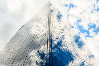 Low angle view of modern building against sky